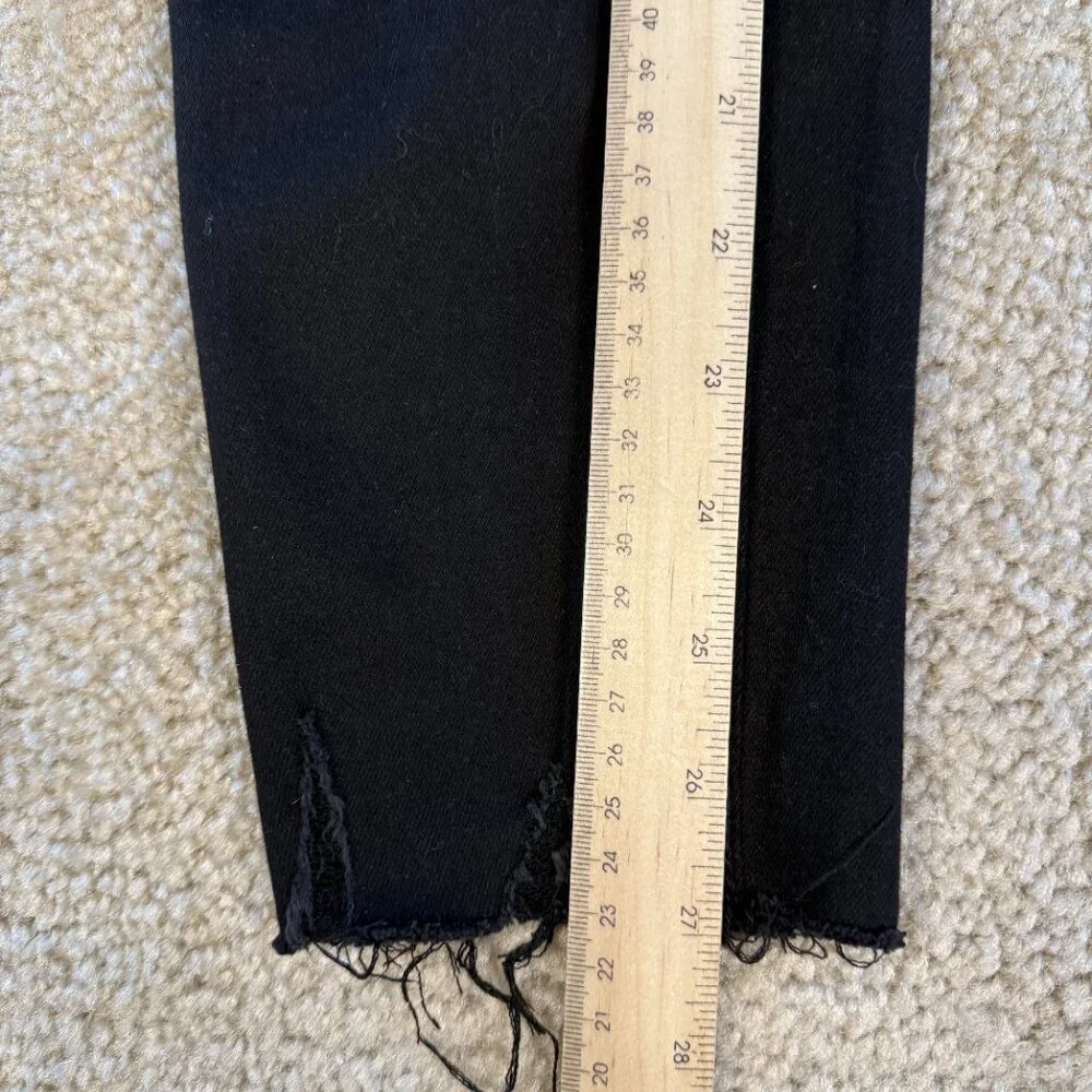 OLD NAVY Womens Black ROCKSTAR JEGGINGS Pull On Jeans Size 8 Distressed F455